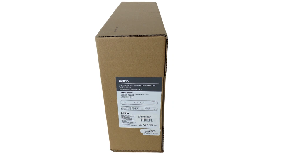 belkin F1DN202KVM-UN-4 Universal Secure 2-Port Dual-Head KVM W/CAC PP4.0