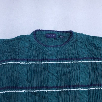 Claybrooke Casual Long Sleeve Pullover Sweater Mens Size Large L Green - Image 1 of 4