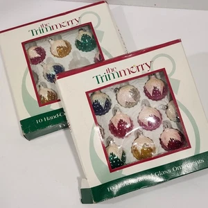 The TrimMerry 18 Hand Crafted Glass Ornaments Set Christmas Tree Decor - Picture 1 of 7