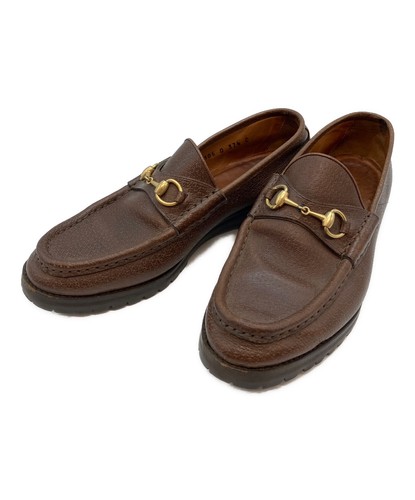 Gucci mocassini donna bit pelle scarpe eleganti EU 37 5 marrone 0105789K autentici