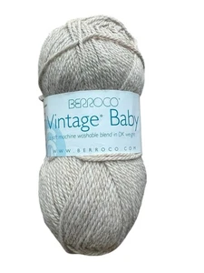 Yarn Berroco Vintage Baby Wool Blend Lot# 332389 Color 10072 Very Light Brown - Picture 1 of 11