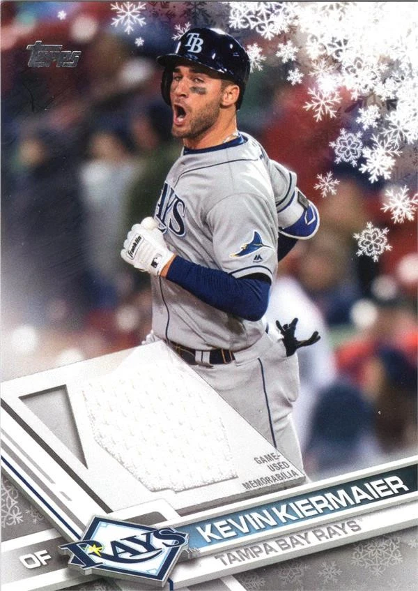 Kevin Kiermaier relic jersey patch baseball card 2017 Topps Walmart Holiday #RKK - Image 1 of 1