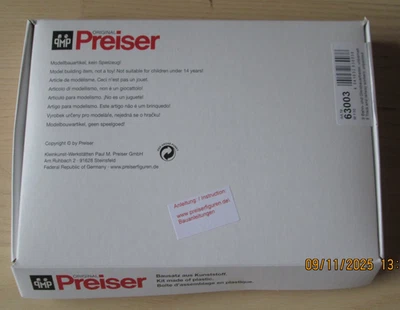 Preiser Bahnarbeiter / Gleisbauarbeiter 6300, unbemalt, 1:32 (9 Figuren) - Bild 1 von 4