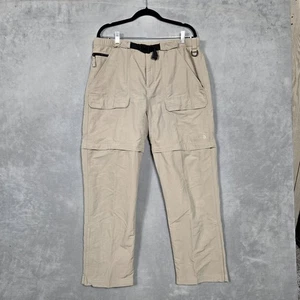 The North Face Convertible cargo pants mens Large Ankle Zip Belted Hiking - Picture 1 of 11