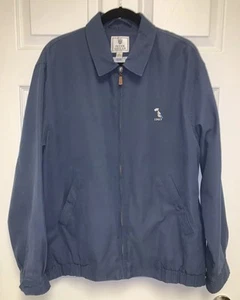 Giacca uomo Peter Millar L blu golf full zip foderata bomber vintage classica - Foto 1 di 5