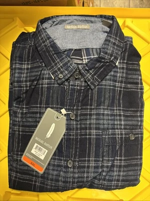 Camisa Michael Bastian Para Hombres Micro-Pana Abotonada, Colores/Tallas, Nueva Con Etiquetas Foto 1 de 4