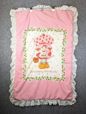 Manta acolchada Strawberry Shortcake 1980 vintage 40x26 Spring Mills Inc - RARA Foto 1 de 4