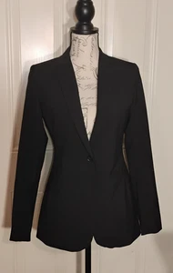 Blazer largo y delgado Banana Republic para mujer talla 2 negro - Imagen 1 de 4