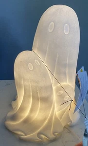 Pata de queso de Halloween hoja iluminada trío fantasma decoración viral Tik Tok LED NUEVO - Imagen 1 de 9