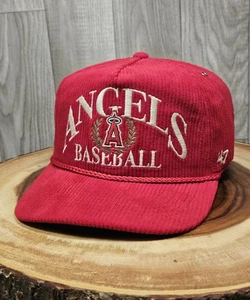 Los Angeles Angels Corduroy 47 Brand Golfer Rope SnapBack Adjustable Hat Cap MLB - Picture 1 of 14