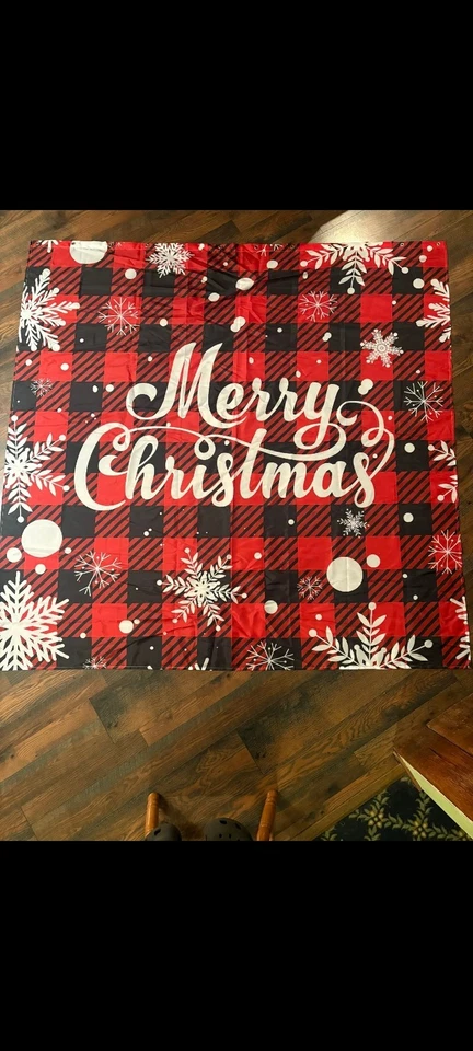 Christmas Fabric Shower Curtain 70x70 - 12 Holes - Image 1 of 1