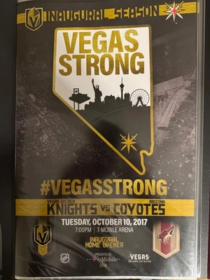 Плакат инаугурационный Vegas Golden Knights vs Arizona Coyotes 10/10/2017 - Изображение 1 из 2