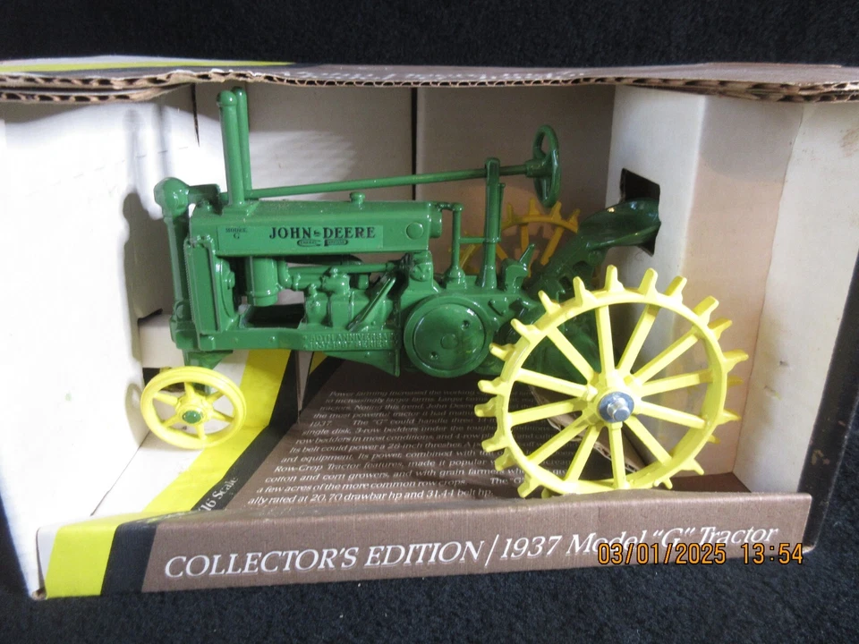 NEW Ertl John Deere 1937 Model "G" Tractor 1:16 Scale Diecast 548 NIB Collector - Image 1 of 4