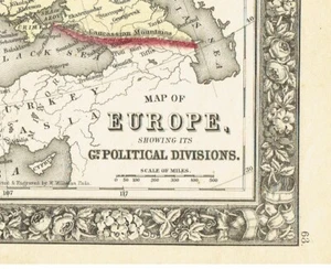 1860 Mitchell's Antique Map of Europe showing its Political Divisions - Picture 1 of 4
