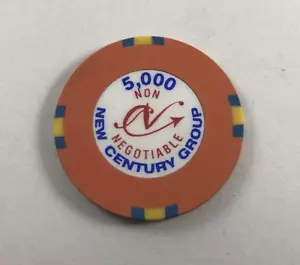 Chip de casino para juegos de casino de colección NEW CENTURY GROUP 5.000 - Imagen 1 de 1