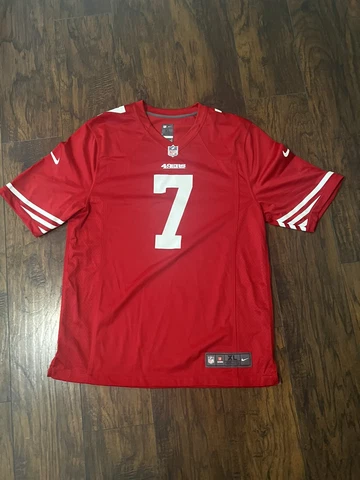 Nike 49ers Jersey Size XL Colin Kaepernick #7 NFL San Francisco On The Field Red Cover