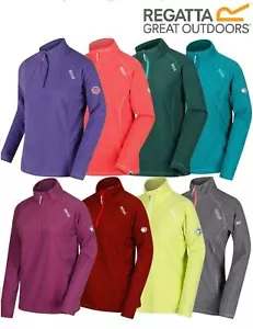 Regatta Womens Montes Half Zip Light Micro Fleece Pullover Top Sweater Hiking - Picture 1 of 234