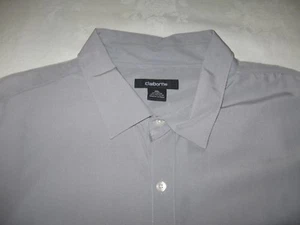 2XL Herren Hemd Kurzarm Button Down Grau 61" Brustumfang 33" Länge - Bild 1 von 4