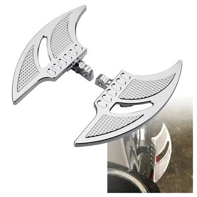 Chrome Left Right Rear Floorboard For Harley Fat Boy FLSTF Road King Glide V-Rod - Image 1 of 4