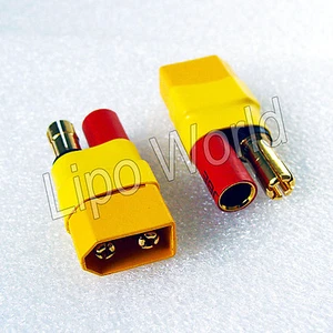 XT60 macho a hembra de contacto dorado de 5,5 mm enchufe de alto voltaje adaptador cable de carga batería - Imagen 1 de 1