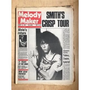 PATTI SMITH MELODY MAKER MAGAZINE AUG 12 1978 - PATTI SMITH COVER + 15 years of - Picture 1 of 1