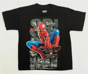 Marvel Spider-Man 2XSmall Black Tshirt Youth Boys Kids size 19"x15" Graphic Tee - Picture 1 of 9