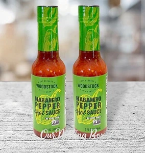 2 Woodstock Habanero Pepper Hot Sauce No Added Sugar Non-GMO - Picture 1 of 2