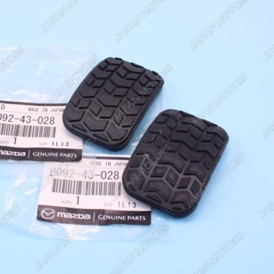 TWO  B092-43-028 Genuine OEM Mazda 323 Miata Brake Clutch Rubber Pedal Cover Pad - Image 1 of 4