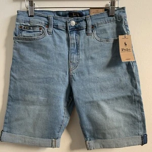 New Polo Ralph Lauren Big Boys Sullivan Slim Stretch Demin Shorts Calhoun 16 - Picture 1 of 7