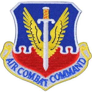 "PARCHE ""COMANDO DE COMBATE AÉREO"" DE LA FUERZA AÉREA DE LOS ESTADOS UNIDOS 3"" x 3"" ¡LETRAS AZULES!¡! - Imagen 1 de 1