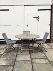 Wooden Round Garden Table And Chairs,  Used