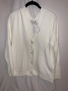 Barefoot Dreams Kabelknopf Strickjacke gemütlich schick Lite elfenbein weich/Komfort XS - Bild 1 von 8