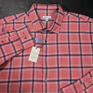 $148 Peter Millar Mountainside Hang Glider Cotton Sport Shirt 2XL Blooming Dahli - Picture 1 of 7