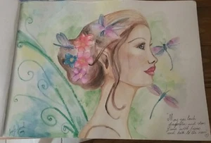 Original A3 Fairy Watercolour Painting - Picture 1 of 4