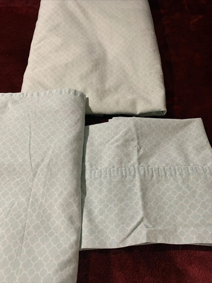 The Big One Juego Completo Estándar de 3 (Enrejado Azul) 275 Hilos Planos, Equipados Foto 1 de 4