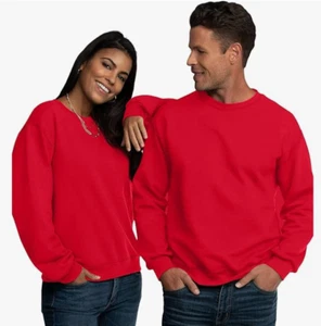 Fruit of the Loom Men's Moisture Wicking Eversoft Fleece Sweatshirt, Red, Medium - Picture 1 of 4