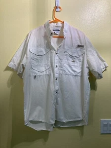 Fishing Shirts 1 white Columbia PFG 1 orange Trophy Wear size L - Picture 1 of 7