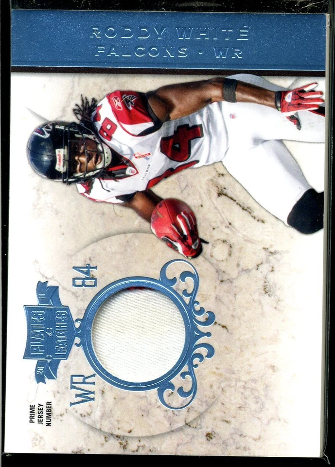 2011 Panini Plates & Patches #84 Roddy White Prime Jersey Number Relic #01/50 - Image 1 of 1