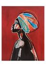Bild Afrikanische Kopfbedeckung - Bild - Leinwand auf Keilrahmen H.100cm