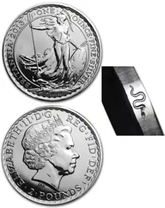 2013 Britannia SNAKE PRIVY EDGE 1oz 999 Silver Coin LUNAR SERIES LOW MINTAGE NEW - Picture 1 of 6