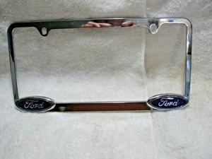 FORD Chrome License Plate Frame Mustang F-Series SVT Falcon BOSS Explorer LTD RV - Picture 1 of 7