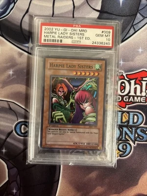 Yu-Gi-Oh! Metal Raiders Harpie Lady Sisters 1st Edition Card MRD-009 PSA 10 - Image 1 of 4