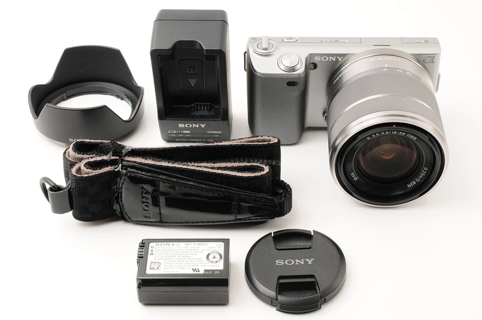 [Near MINT] Sony NEX-5 Mirrorless Digital Camera w/ 18-55mm Lens From JAPAN - Image 1 of 4