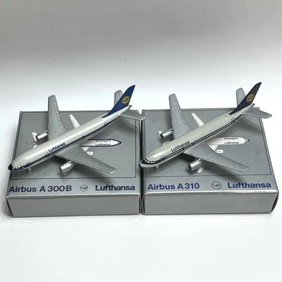 批量 2 件 复古 Schuco & Schabak 汉莎航空 空中客车 A 300 B & A310 压铸 1: 600 — 第 1/4 张图片