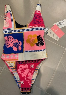 MAAJI Women’s Sz M One Piece Swimwear Reversible Multi Vibrant Colors MSRP $174  - Image 1 of 4