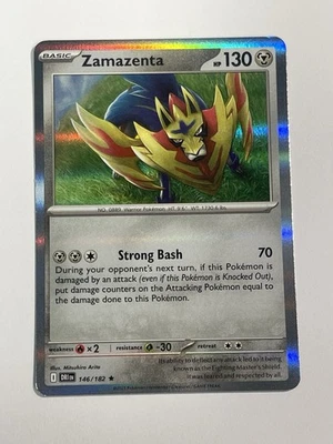 Pokemon TCG ZAMAZENTA 146/182 - Destined Rivals -  RARE Rev Holo - NM+ - Image 1 of 2