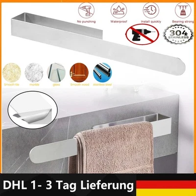 Handtuchhalter ohne Bohren Handtuchstange Wandmontage Edelstahl Selbstklebend DE - Bild 1 von 4