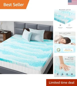 Colchón ergonómico Queen - Espuma viscoelástica de gel de 2 pulgadas con tecnología de flujo de aire - Imagen 1 de 10