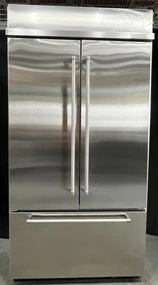 KitchenAid KBFN502ESS refrigerador de puerta francesa incorporado de 42 pulgadas con 24,2 ft³ ft Foto 1 de 4