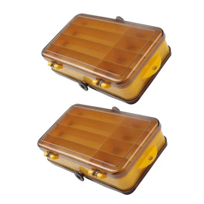  2 pz Trasparente Attrezzatura da pesca Scatola Esca per pesca portatile - Immagine 1 di 4